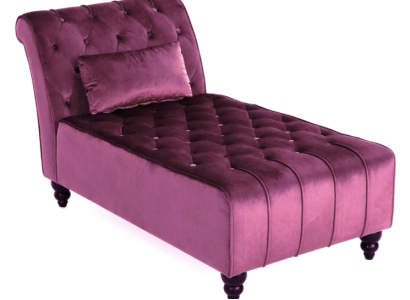 Purple Chaise Longue Chesterfield Furniture Lounger Living room Modern Design